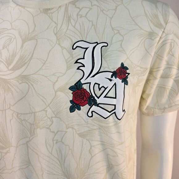 Los Angeles Rose Graphic Tee Shirt RGSTR Size Medium - Picture 2 of 8